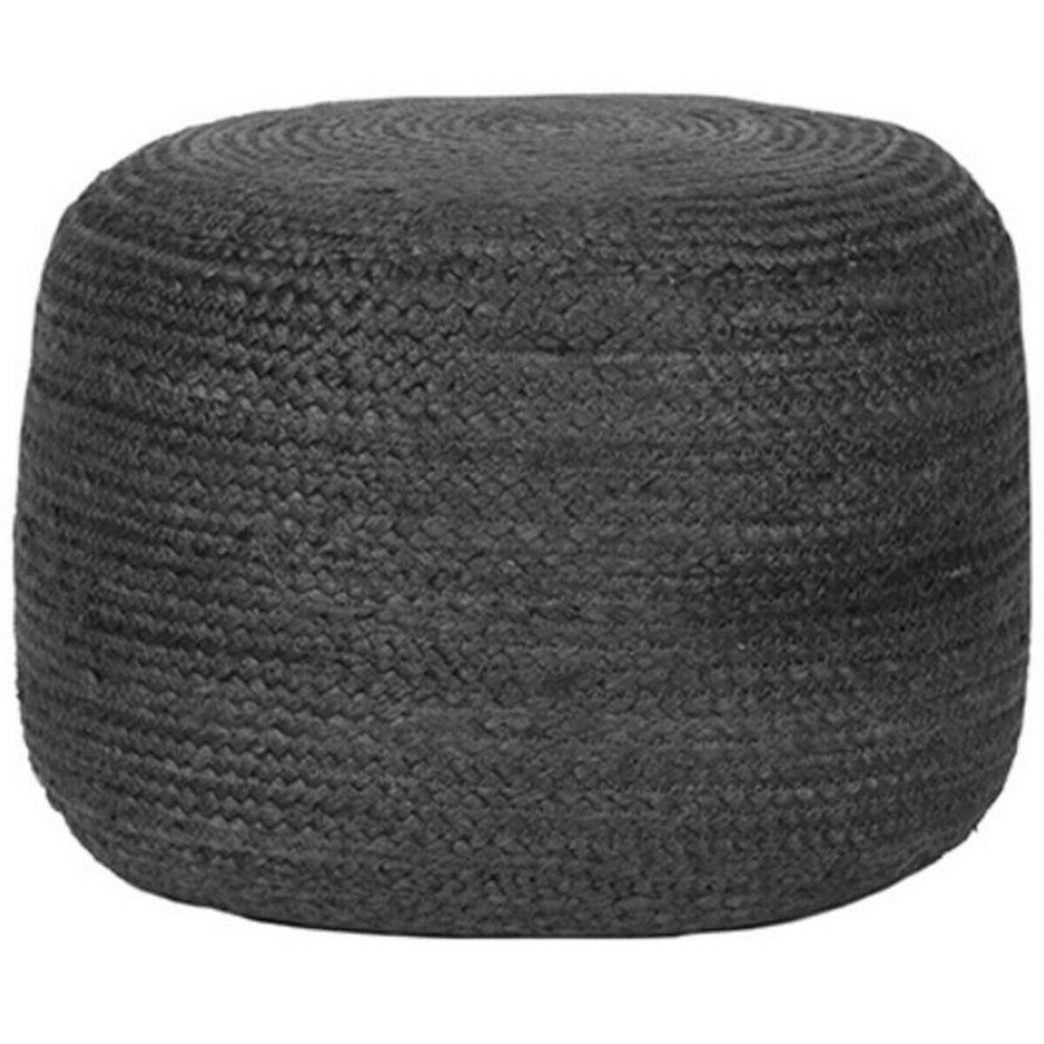LABEL51 - Jute poef 50x50x35 cm antraciet