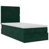 thumbnail of vidaXL Ottoman-Bett mit Matratzen & LEDs Dunkelgrün 80x200 cm Samt