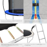 thumbnail of tectake Cama elástica con red de seguridad  Negro/Azul