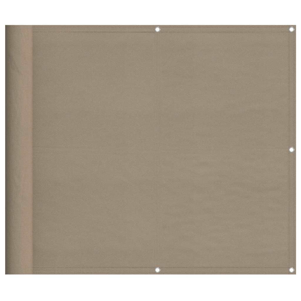 vidaXL Balkonscherm 90x800 cm 100% oxford polyester taupe