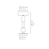 thumbnail of Zafferano Royal Family Wi-Fi - Luminária de mesa LED recarregável com dimmer, 36h de autonomia - Alumínio dourado e vidro soprado