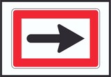 thumbnail of In Pfeilrichtung fahren rechts Symbol A2 (420x594mm)