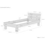 thumbnail of Einzelbett Buche massiv 90x200 Bett Singlebett Holzbett Bettrahmen waschweiß 60.86-09WoR