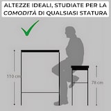 thumbnail of Set de 2 taburetes de bar de roble beige Mod. RICCIONE RIMINI de Yelloo