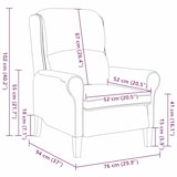 thumbnail of vidaXL Sessel Hellgrau 76 x 94 x 102 cm Stoff