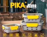 thumbnail of PIKA - Lot de 3 boites alimentaires sous vide en verre + pompe de mise sous vide - 370ml + 640ml + 1050ml - Micro-ondes, four, congélateur - GlassShoc