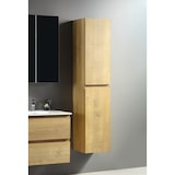 thumbnail of Alpenberger Hochschrank Hängend | Badschrank Schmal aus MDF&MFC | WC Badezimmerschrank mit 2 SoftClose Türen | Mehrzweckschrank Badmöbel Eiche Natur