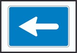 thumbnail of In Pfeilrichtung fahren links Symbol A0 Rückseite selbstklebend