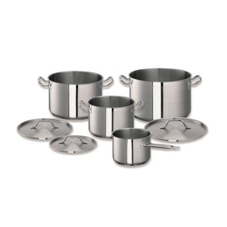 GastroSUS Edelstahl Topfset Chef, Töpfe mit Deckel, 7-teilig, induktions-, backofen-, spülmaschinengeeignet
