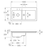 thumbnail of Villeroy&Boch Spülbecken, Küchenspüle Subway 60 Steam 1000x510mm, Unterschrankbreite 60cm