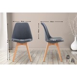 thumbnail of Chaise de salle à manger / cuisine Linares Gris foncé/Tissu