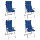 thumbnail of vidaXL Stoelkussens 4 st hoge rug oxford stof koningsblauw