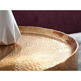 thumbnail of Orientalischer Couchtisch `Aniene`: Hammerschlag-Struktur, Aluminium, hohl, 40 kg Belastung, goldfarben lackiert. Gold, 60x60x35 cm | Kadima Design