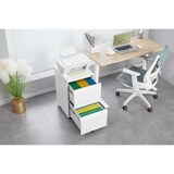 thumbnail of Rollcontainer Metall Weiß 68x39x45 cm mit 2 Schubladen abschließbar unter Schreibtisch für Legal und Letter Hängeregister stabil pflegeleicht
