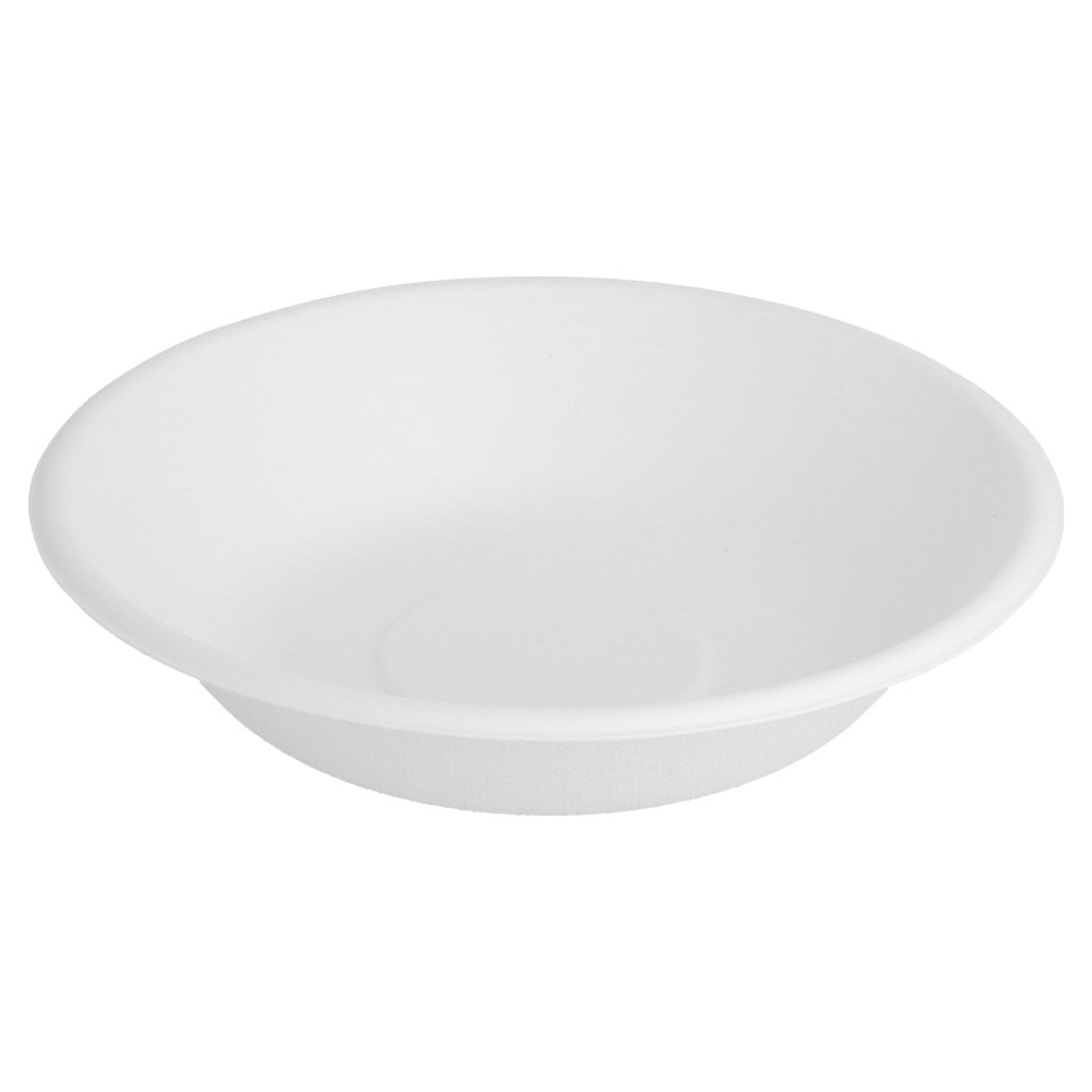 1000 Unités - Assiettes Creuses 'Bionic' 460 Ml Ø 16X3,6 Cm Blanc Bagasse - Garcia de Pou
