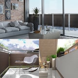 thumbnail of NYVI Polyrattan Balkon Sichtschutz Privafence - Balkonbespannung mit Metallösen - UV-fest, Wetterfest, Blickdicht 300x90 cm Beige