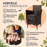 thumbnail of CASARIA® Polyrattan Gartenstühle 4er Set Braun