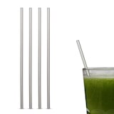 thumbnail of Nachhaltige Edelstahl Strohhalme ( 4 Trinkhalme + 1 Reinigungsbürste ) 21cm - Hochwertige Mehrwegstrohhalme wiederverwendbar, Stabil und Bruchfest