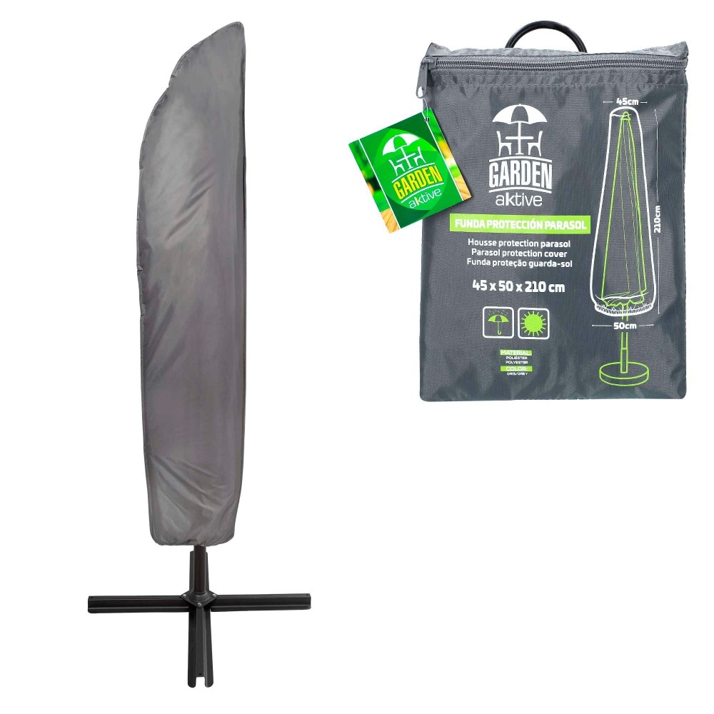 Cobertura do guarda-sol de jardim máx. Ø420 cm cinzento Aktive