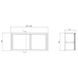 thumbnail of Armoire murale EASYLINE / 2 portes coulissantes, 1400 x 400 mm