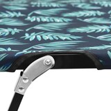 thumbnail of vidaXL Ligbed 2-persoons inklapbaar bladpatroon staal