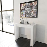 thumbnail of Tavolo Consolle Allungabile 2.37 Metri 10 Posti Salvaspazio Multiposizione Design Moderno Elegante Consolle Per Casa Ufficio 78 x 51 x 90 cm Bianco