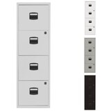 thumbnail of Bisley Home Hängeregistraturschrank mit Schloss aus Stahlblech, 4 Schubladen, einbahnig - Hängeregisterschrank abschließbar, Hängeregistratur für