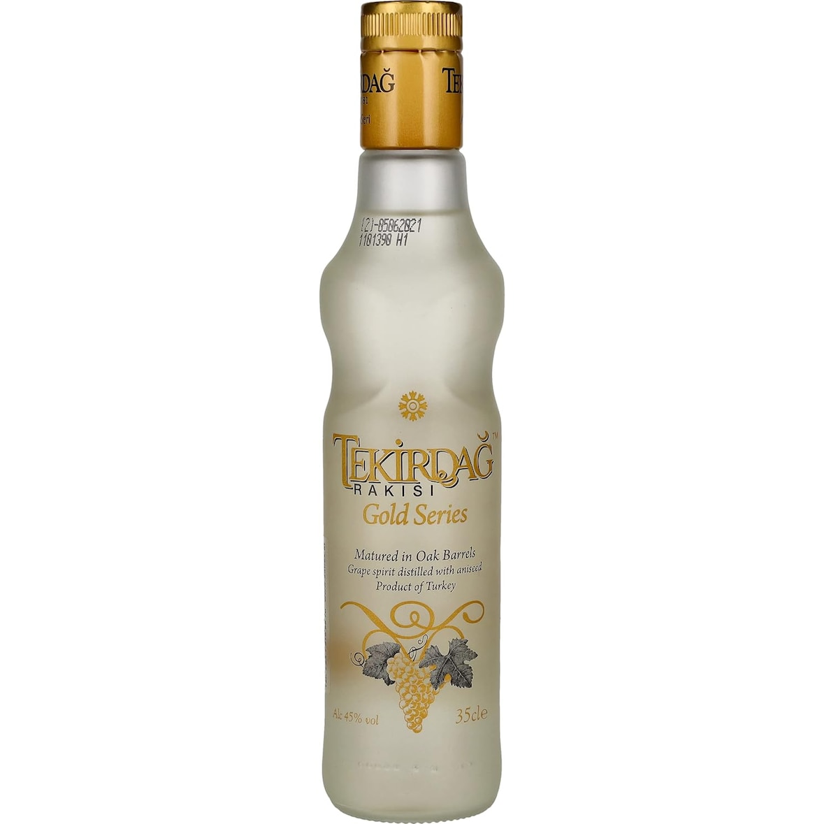 Tekirdag Rakisi Serie Gold - Raki Turc - 100% Raisins Frais - Fermentation en Fûts de Chêne -  35 CL - 45% Vol