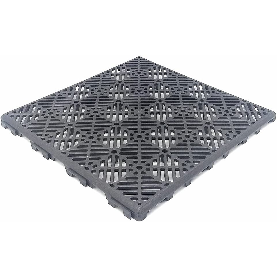 Loseta Antihumedad Ventilada 30x30x1,5cm - Polipropileno - Gris Forja - Cámaras, despensas, Piscinas, duchas, baños, vestuarios, terrazas