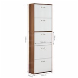 thumbnail of HOMCOM Mobile Scarpiera in Legno 5 Scomparti per 30 Paia di Scarpe