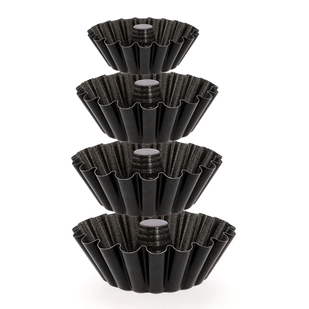 Mamù set van 4 Margherita bakvormen Ø 24/28/32/36 cm, antiaanbaklaag, krasbestendig, aluminium, PFOA-vrij, gemaakt in Italië