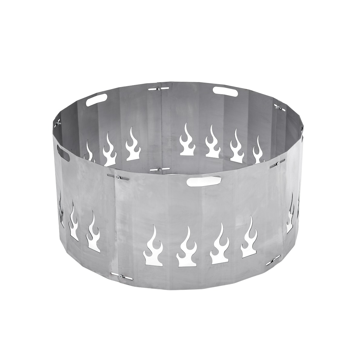 Funkenschutz für Feuerschale 80 cm – Favilla Flamme aus hitzebeständigem Stahl, sicherer Funkenfänger mit Griff, natürliche Patina