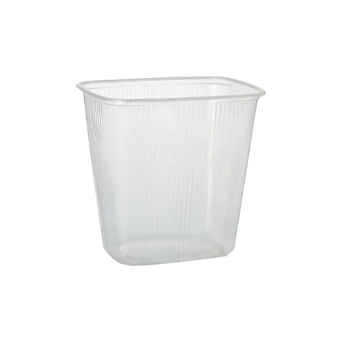 Starpak 100 Verpackungsbecher, PP eckig 500 ml 10,1 cm x 8,1 cm x 10,8 cm transparent