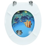 thumbnail of vidaXL Toilettensitz mit Deckel MDF Tiefsee-Design