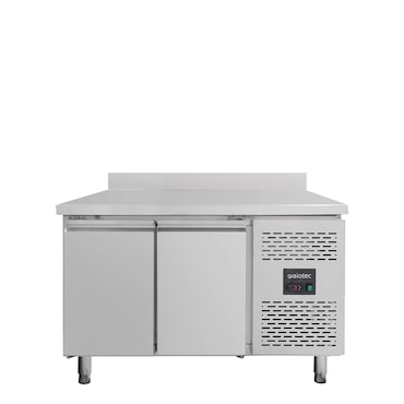 Mesa refrigerada de 2 portas, com painel traseiro, aço inox, refrigeração a ar, 85 x 136 x 70 cm, GN1/1, 310 W, EASYLINE 282L, 10006 Vaiotec
