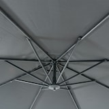 thumbnail of Guarda-sol de pêndulo redondo, panos de 300 cm, alumínio, cor cinza, 250 cm