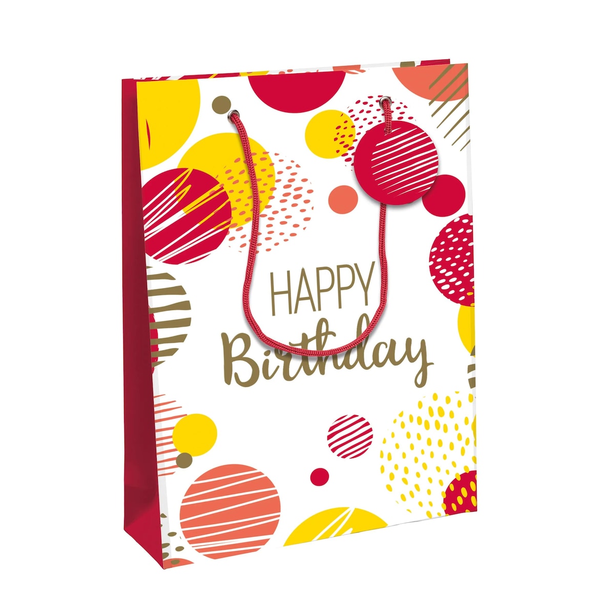 Clairefontaine 6x Happy Birthday rosa, Excellia, Geschenktasche L 26 ,5x14x33 cm - Rosa 32484-2C