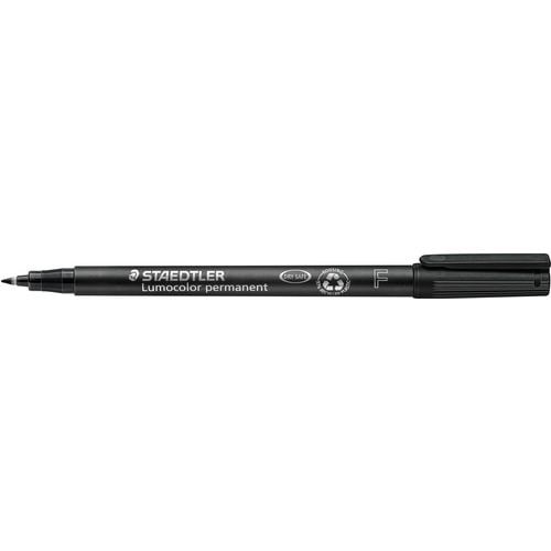 STAEDTLER Lumocolor Universal Lumocolor Rundspitze Marker Fein Rundspitze 0,6 mm Schwarz Nachfüllbar 10 Stück