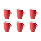 thumbnail of Maastricht Porselein Beker Bart Colour Cafe 23 cl Rood 6 stuks