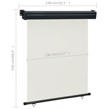 thumbnail of Helloshop26 - Toldo lateral retrátil/tela de privacidade para pátio jardim terraço varanda 140 x 250 cm creme 02_0007010