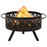 thumbnail of vidaXL Rustikale Feuerstelle mit Schürhaken 76 cm XXL Stahl