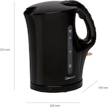 thumbnail of Clatronic WK 3445 Hervidor Agua Eléctrico, 1,7 L, Resistencia Acero Inox, Inalámbrico, Apagado Automático, Base 360º, Negro, 2200W