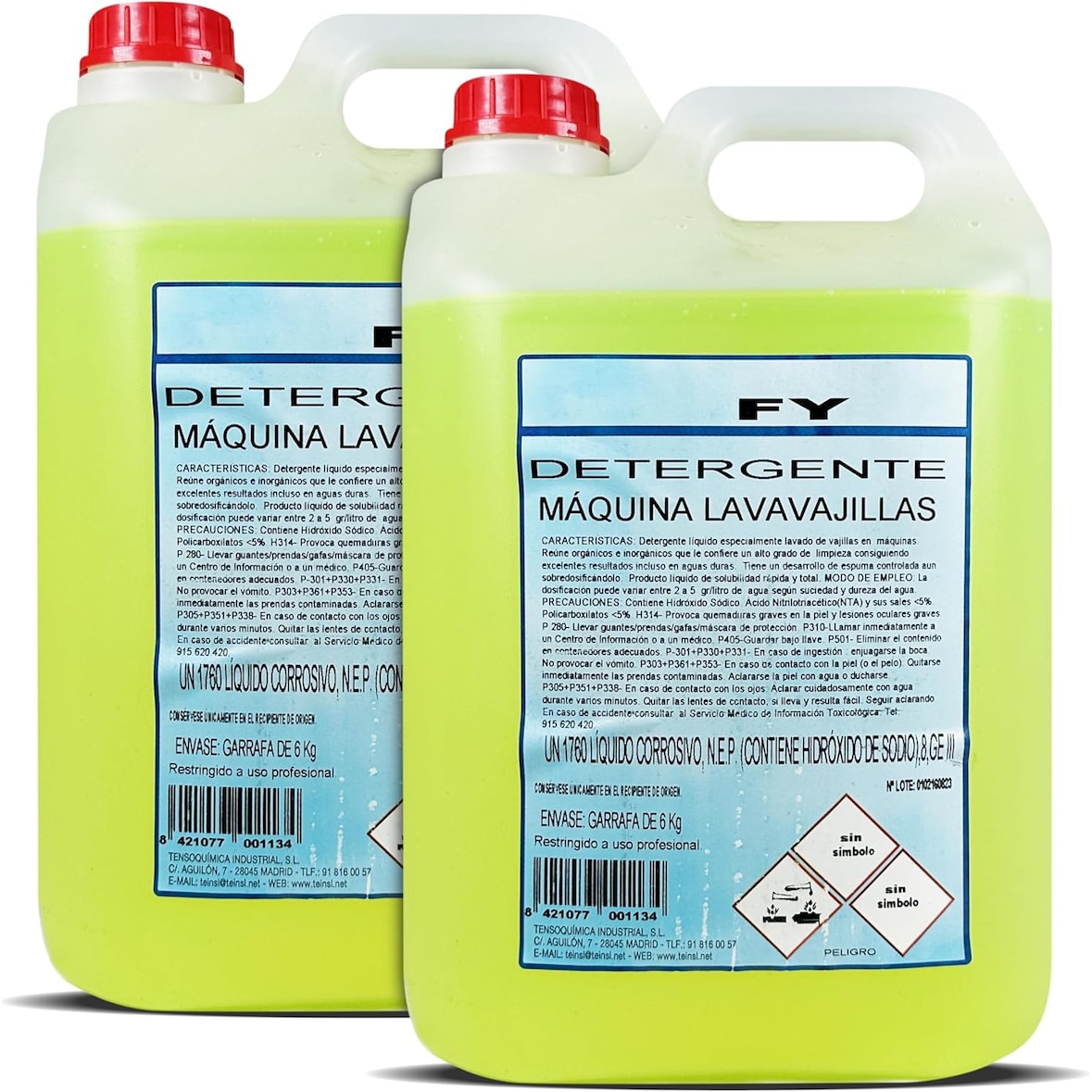 Jabón Líquido de Máquinas de Lavavajillas 10 litros | Elevado Poder Desengrasante, Máquina Industrial