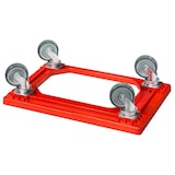 thumbnail of 9 Stück Bäckerkisten 600 x 400 x 150 mm + 1 Transportroller Typ C in Rot