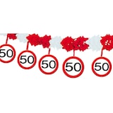 thumbnail of 50. Geburtstag Verkehrsschild Party Deko Set rot weiß Mann Frau Partyset