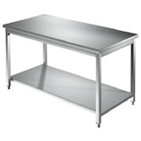 thumbnail of Tavolo 220x80x85 acciaio inox 304 su gambe ripiano cucina ristorante RS5588