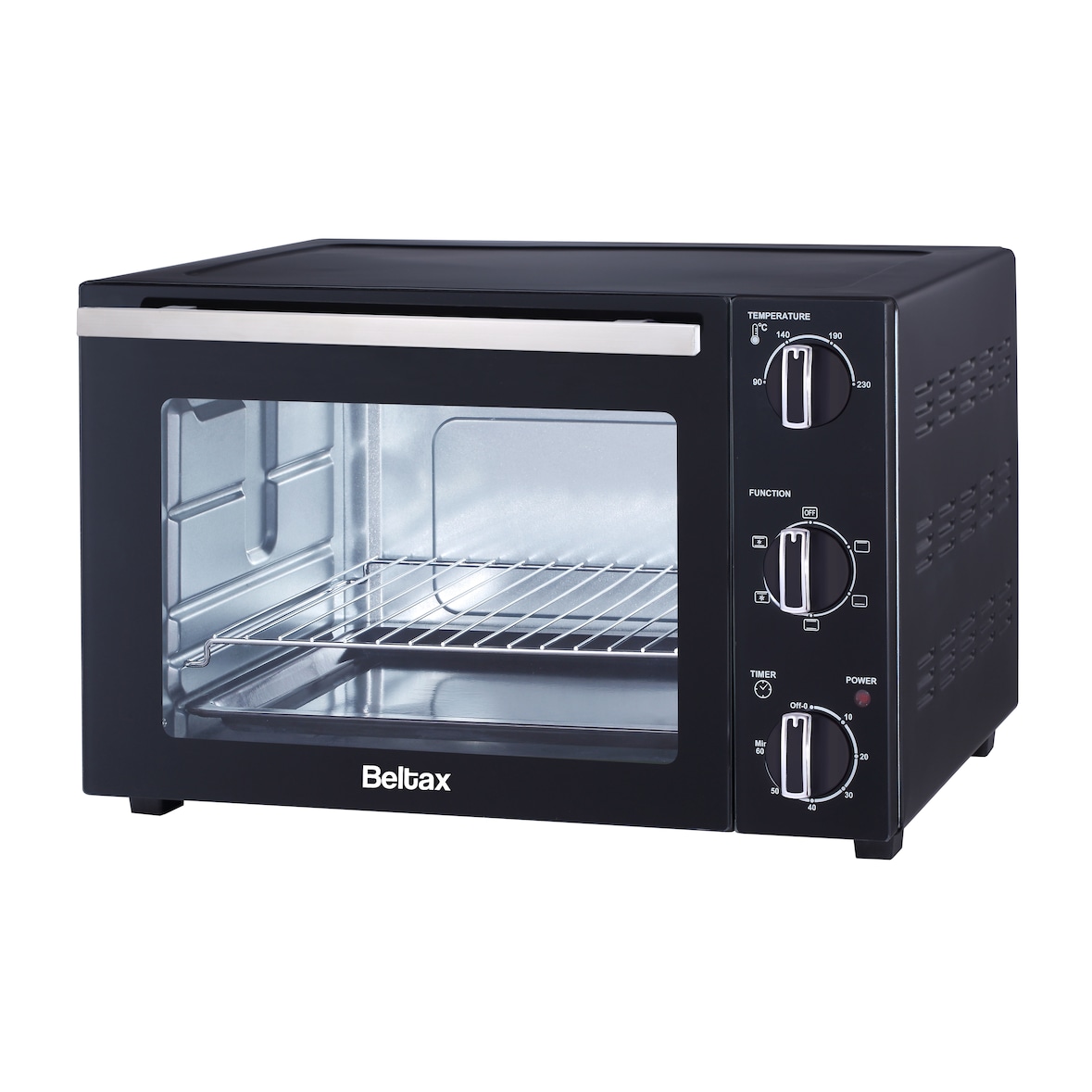 Horno BELTAX 58L BEO-2058, Capacidad: 58L, Potencia: 2000W, Temperatura ajustable hasta 230°C, Temporizador hasta 60 minutos