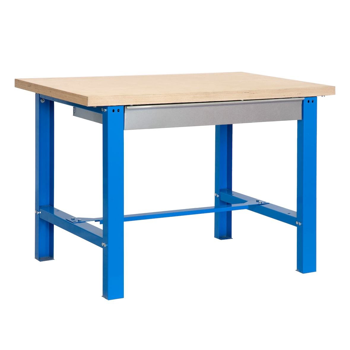 SimonRack Banco de Trabajo Taller, Capacidad Carga 600 kg, 865x1800x750 mm, Madera MDF, 1 Cajón, Azul/Mdf - BT-6
