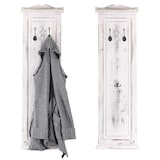 thumbnail of 2er-Set Garderobe T33, Wandgarderobe Garderobenpaneel, Wandhaken Holz 109x28x4cm ~ weiß shabby