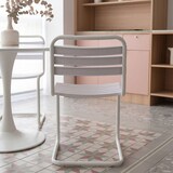 thumbnail of 2er-Set Stühle aus Stahl und Polypropylen mit rutschfesten Füßen, modernes Design, für Garten, Terrasse, Küche, Bars und Restaurants – Nadia Weiß